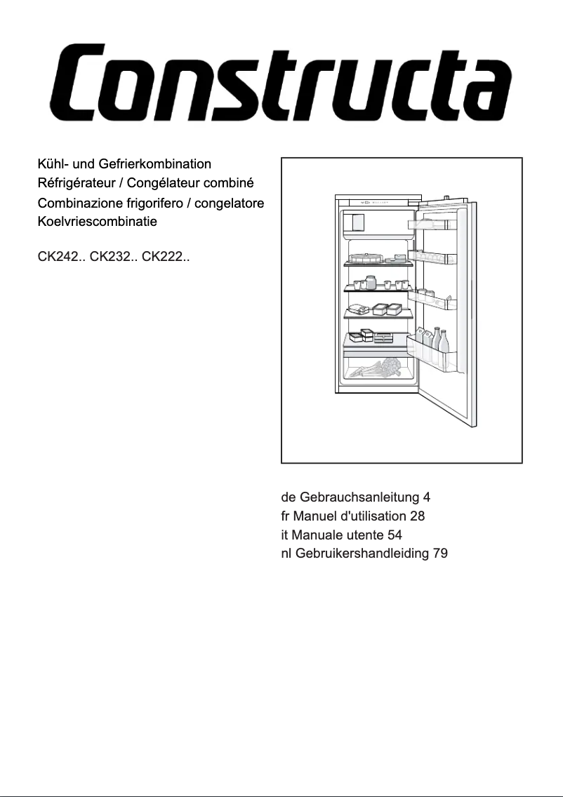 First page image of the manual for CK242EFE0