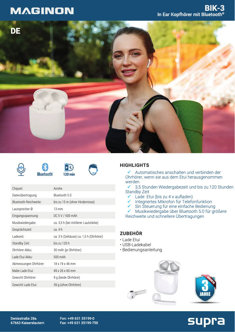 First page image of the manual for BIK-3