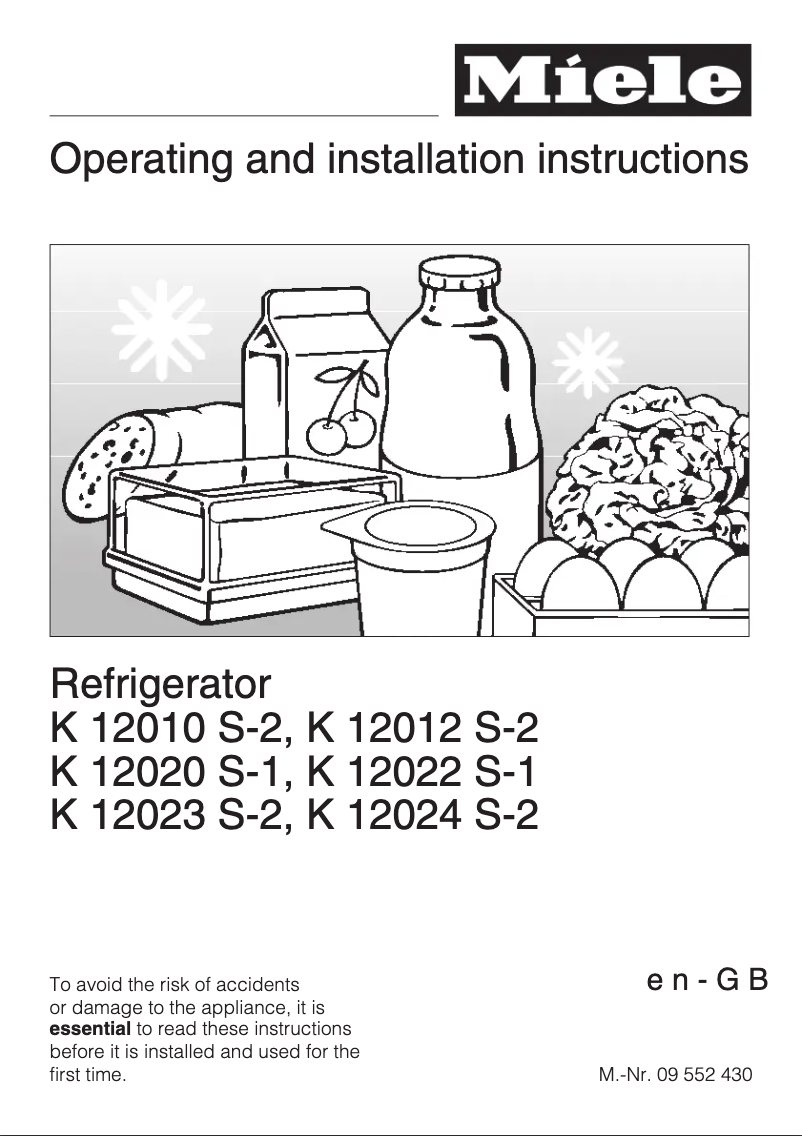 First page image of the manual for K12010 S-2