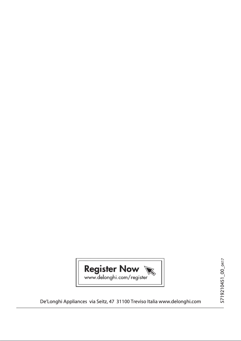 Page 1 of the manual User Manual DeLonghi Colombina Class XL160.41