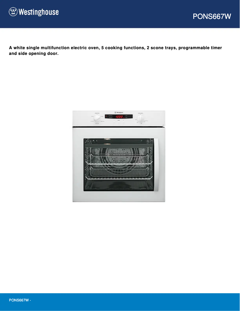 First page image of the manual for PONS667W