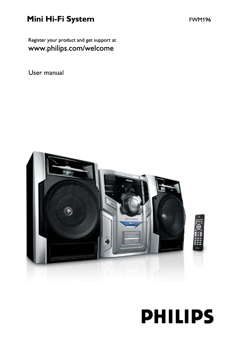 Page 1 of the manual Instruction Manual Philips FWM196