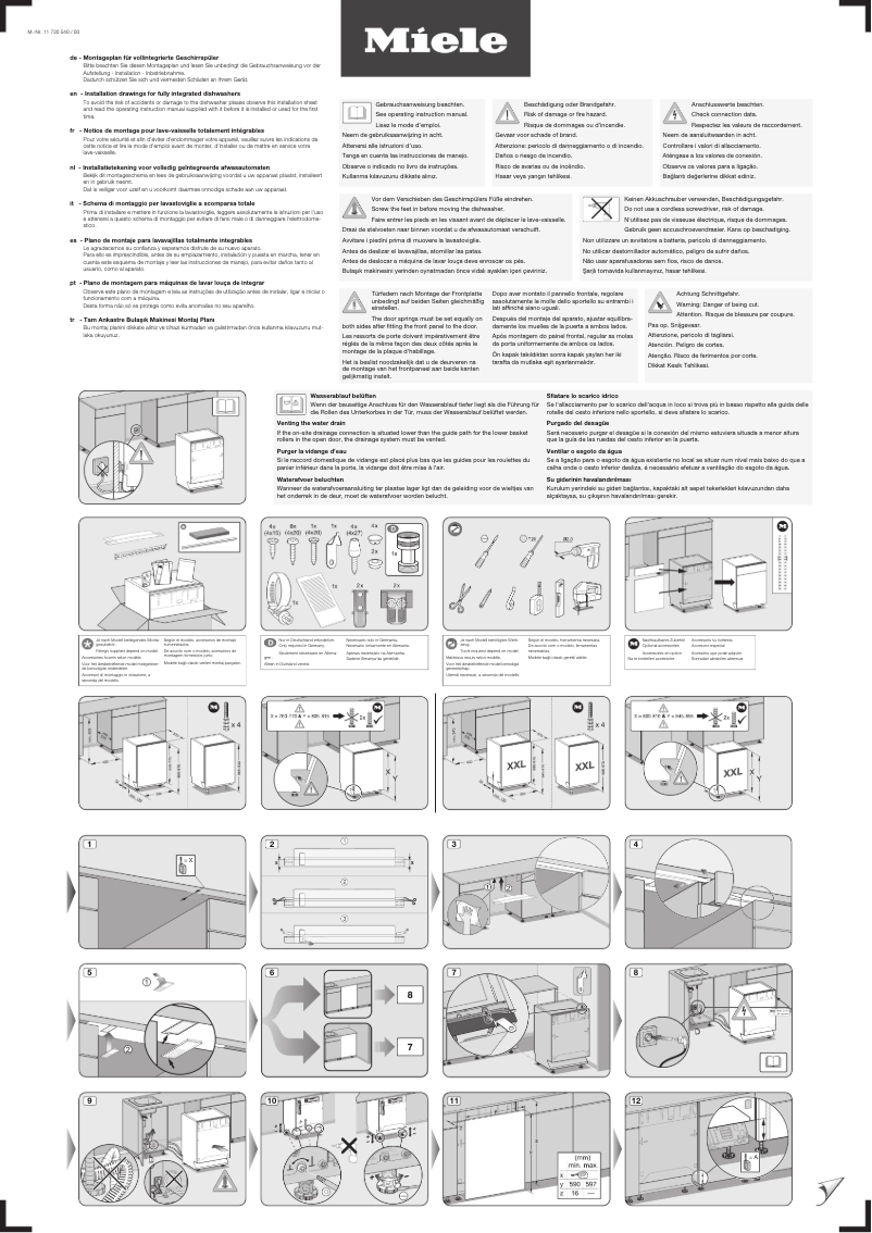 Page 1 of the manual Instructions / Assembly Miele G 7960 SCVi AutoDos