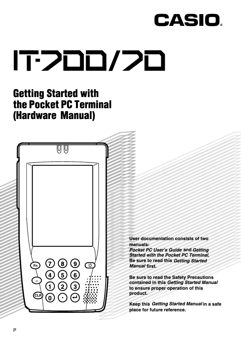 Page 1 of the manual User Manual Casio IT-700