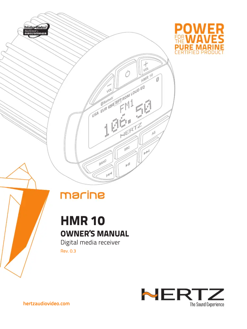 Image de la première page du manuel de l'appareil HMR 10