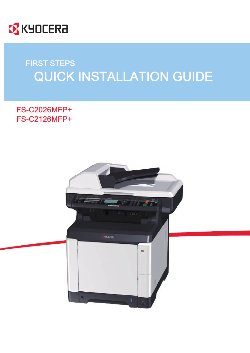 First page image of the manual for FS-C2126MFP+