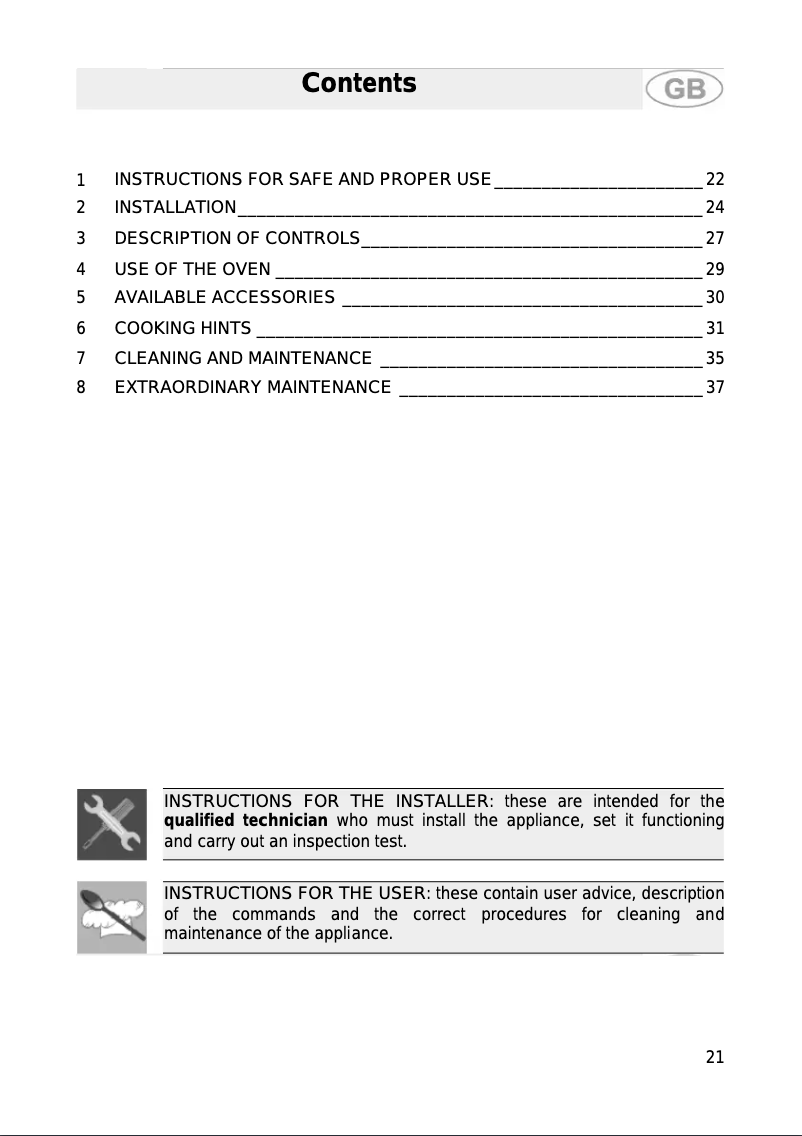 Page 1 of the manual User Manual Smeg SE 900 X