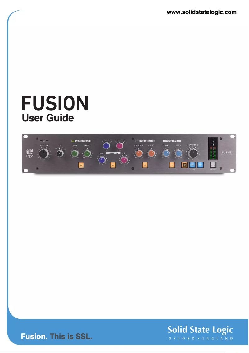First page image of the manual for Fusion