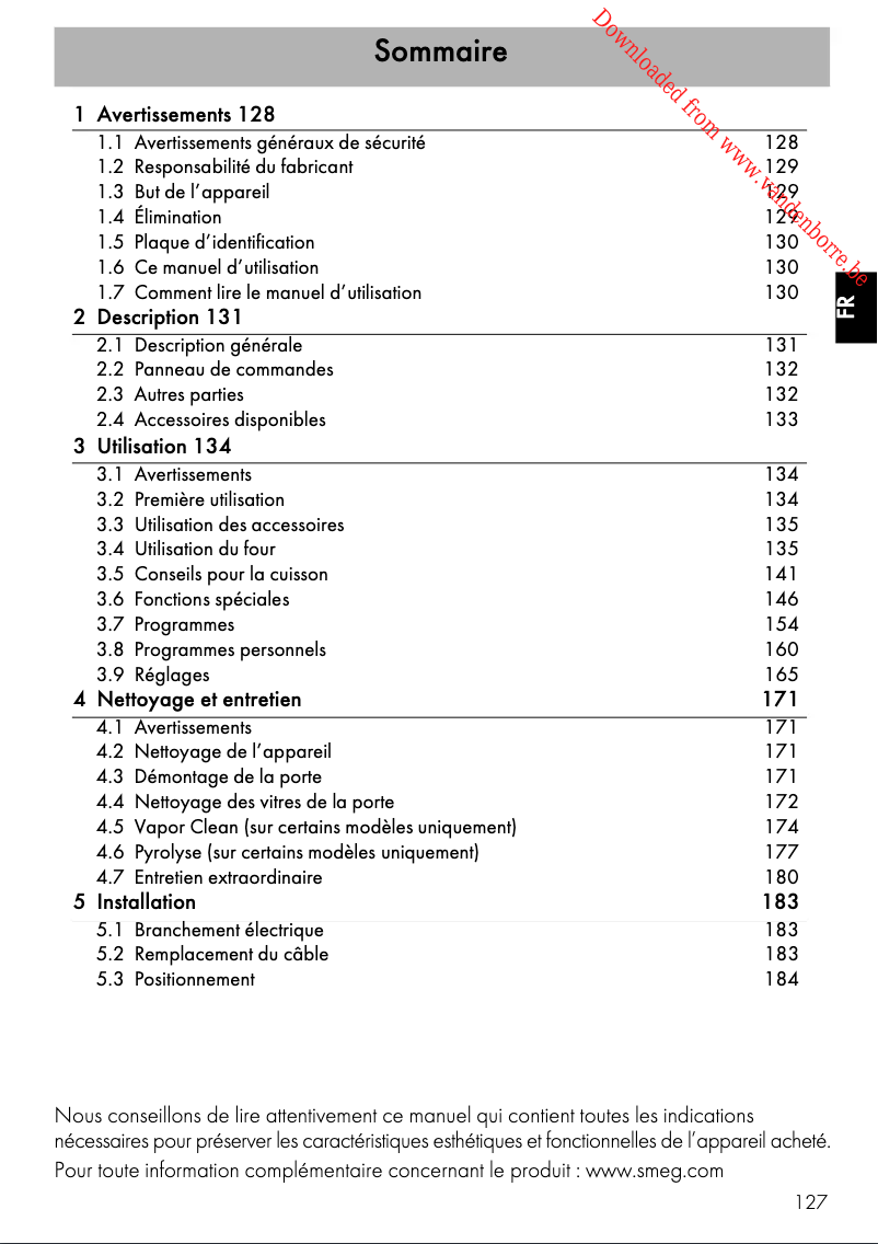 First page image of the manual for SFP6104TVN