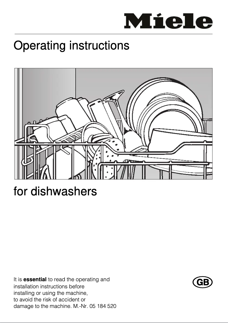 Page 1 of the manual User Manual Miele G 881