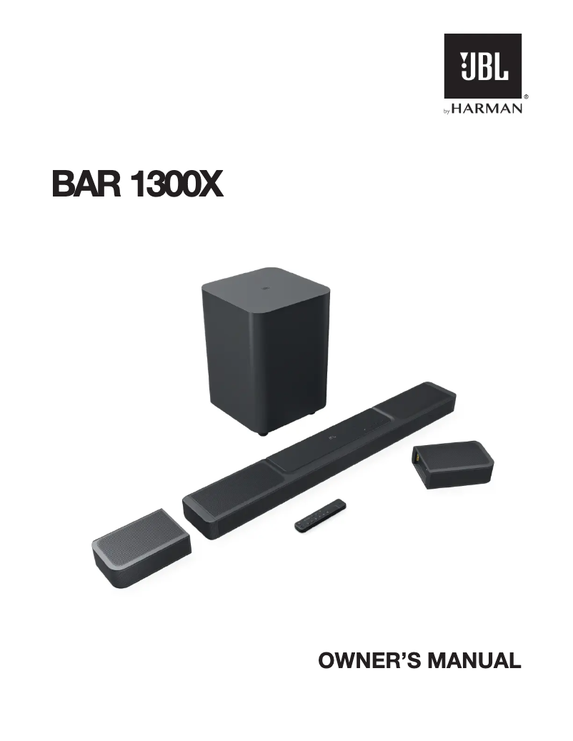 First page image of the manual for BAR 1300X