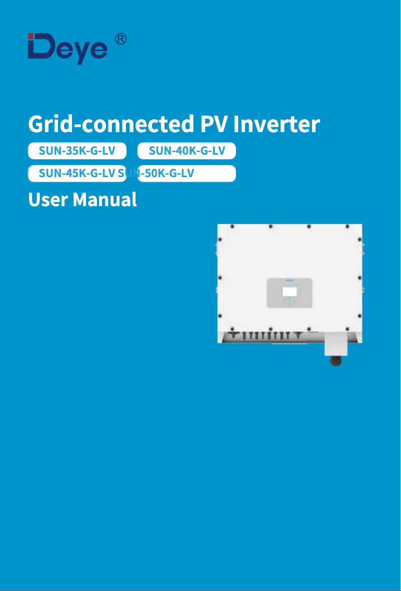 First page image of the manual for SUN-35K-G-LV