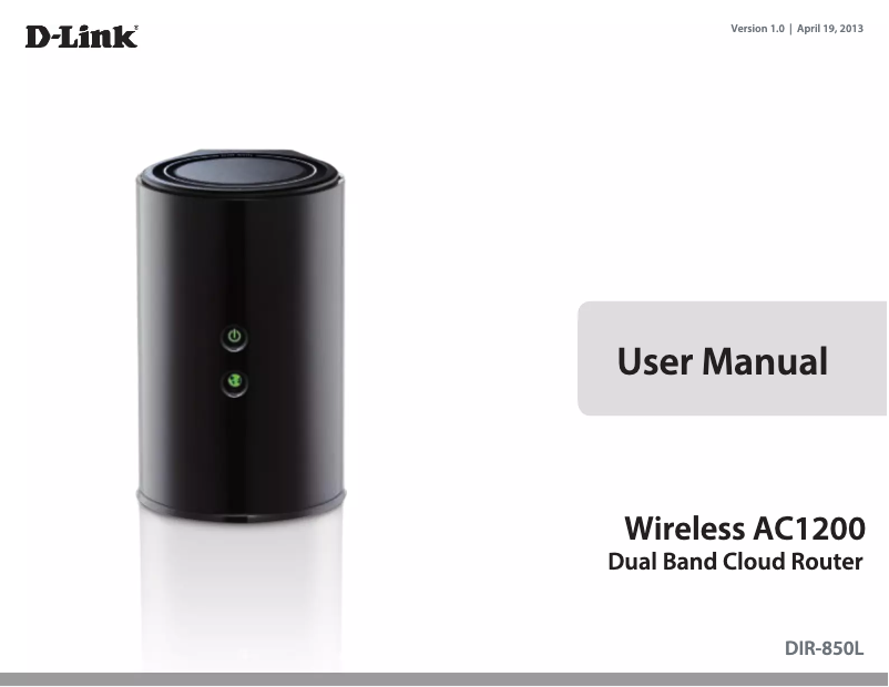 Page 1 of the manual User Manual D-Link DIR-850L