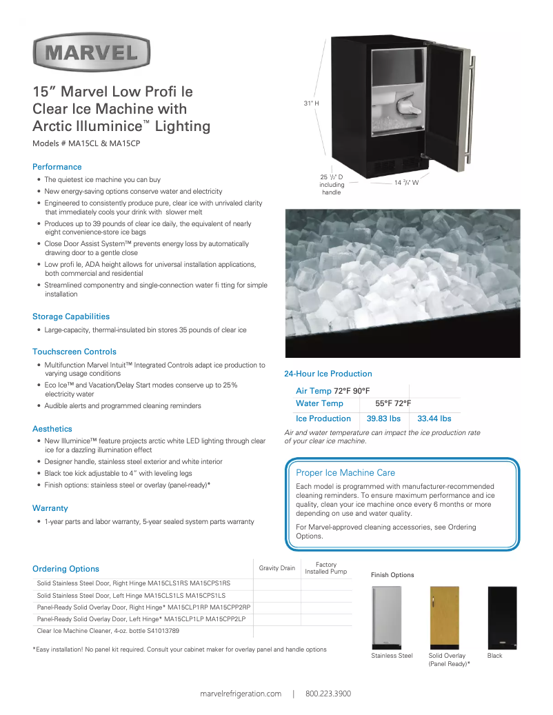 First page image of the manual for MA15CPP2LP