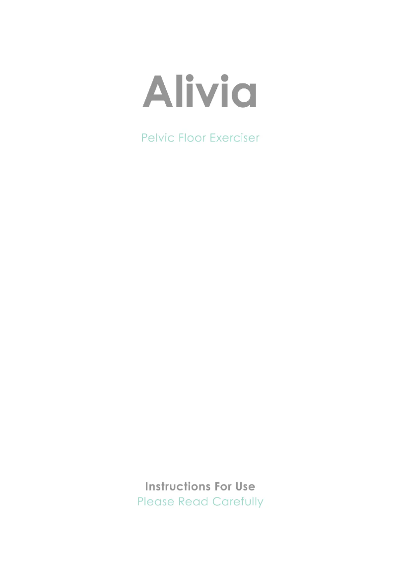 Page 1 of the manual User Manual TensCare Alivia