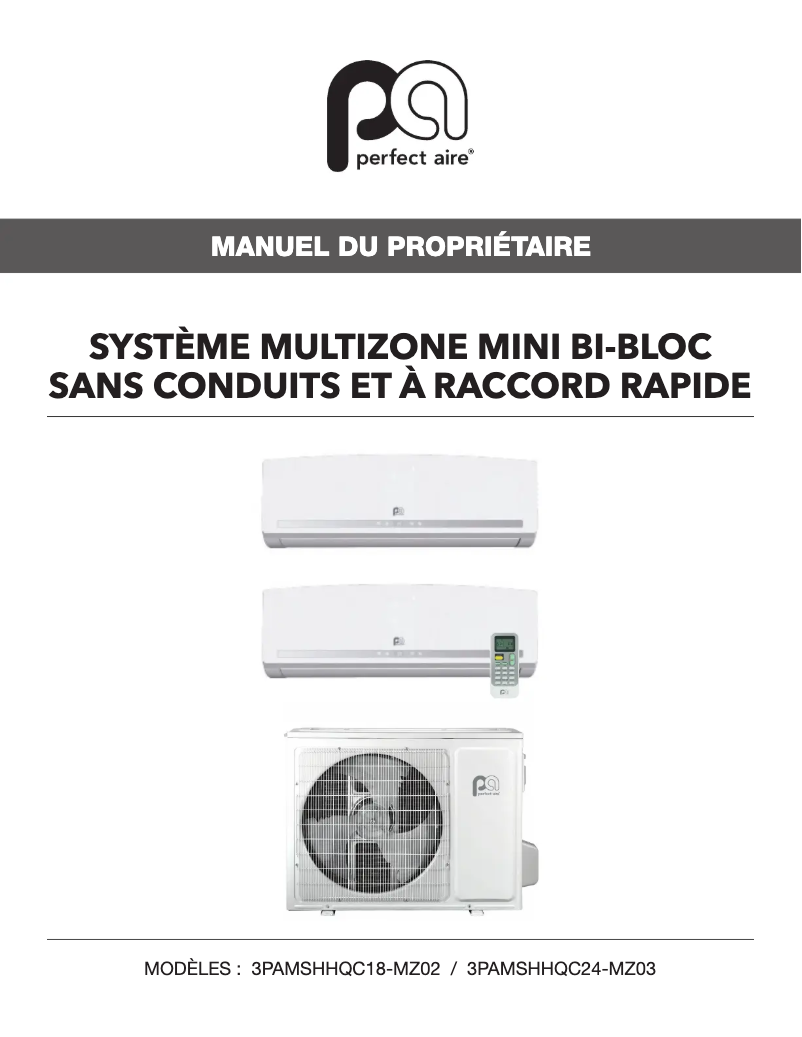 First page image of the manual for 3PAMSHQCW09-U230