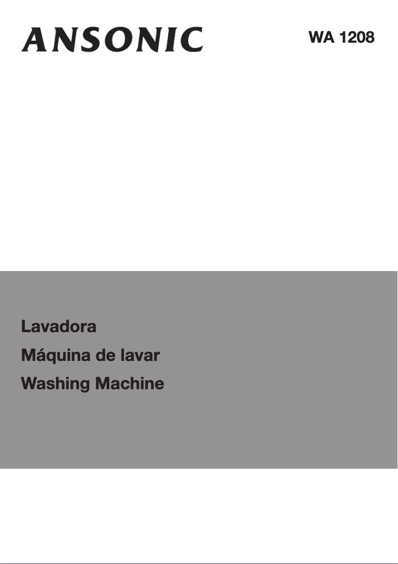 Page 1 of the manual User Manual Ansonic WA 1208
