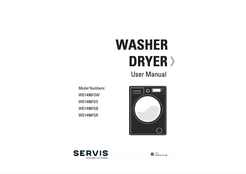 Page 1 of the manual User Manual Servis WD1496FGR