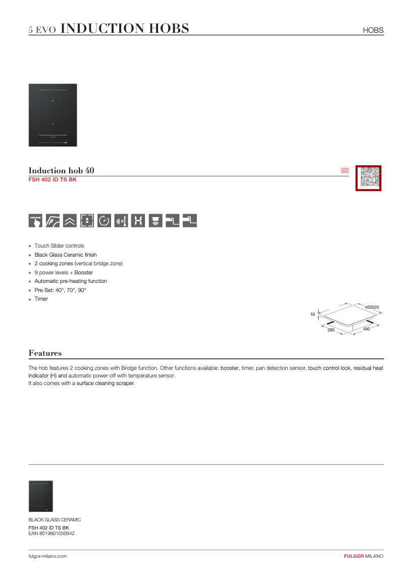 First page image of the manual for FSH 402 ID TS BK