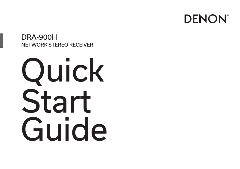 Page 1 of the manual Quick Start Guide Denon DRA-900H