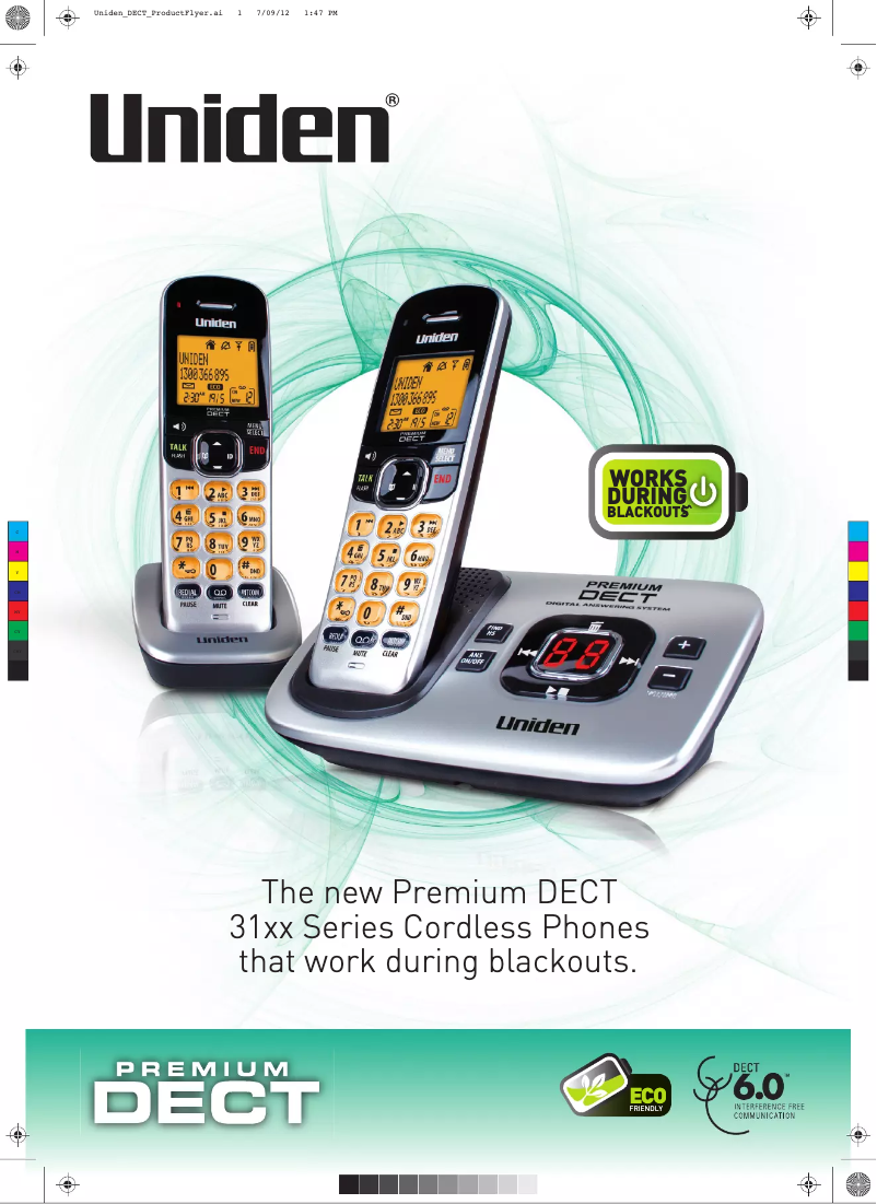 Page 1 of the manual Brochure Uniden DECT 3105