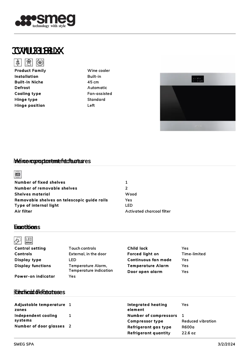 First page image of the manual for CVIU318LX