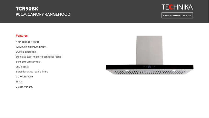 Image de la première page du manuel de l'appareil TCR90BK