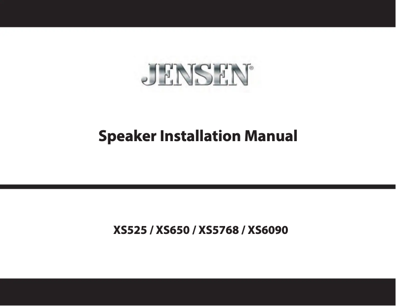 Page 1 of the manual User Manual Jensen XS650
