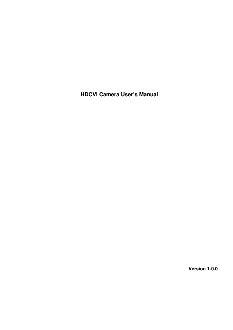 First page image of the manual for Pro HAC-HDBW2241R-Z