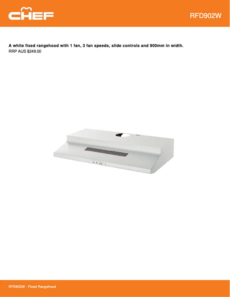 First page image of the manual for RFD902W