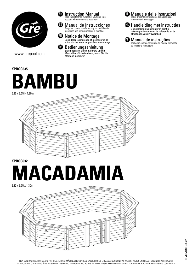 First page image of the manual for KPBOC632