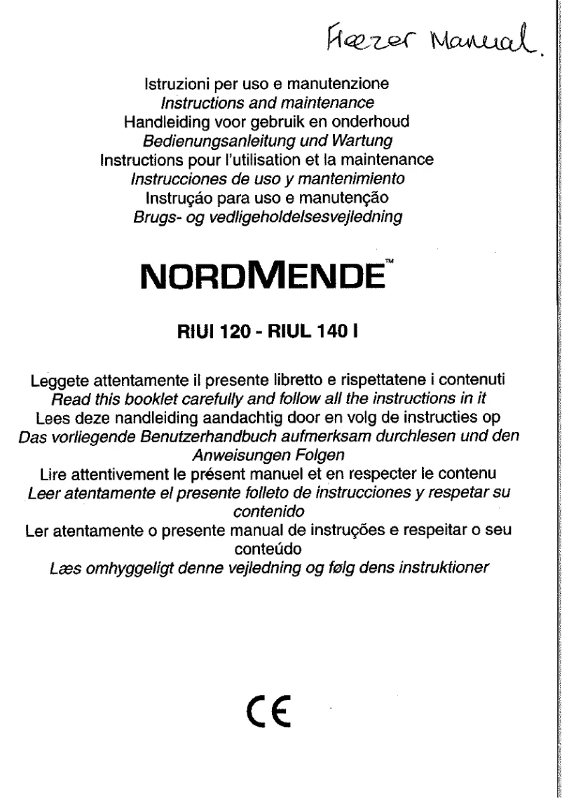 First page image of the manual for RIUL 140