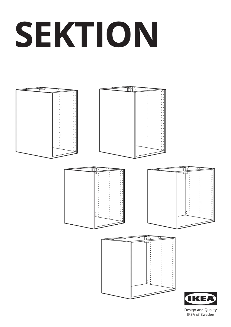 Page 1 of the manual User Manual Ikea SEKTION 902.653.88
