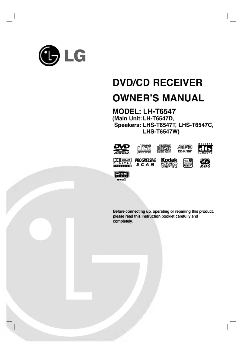 Page 1 of the manual User Manual LG LH-T6547D