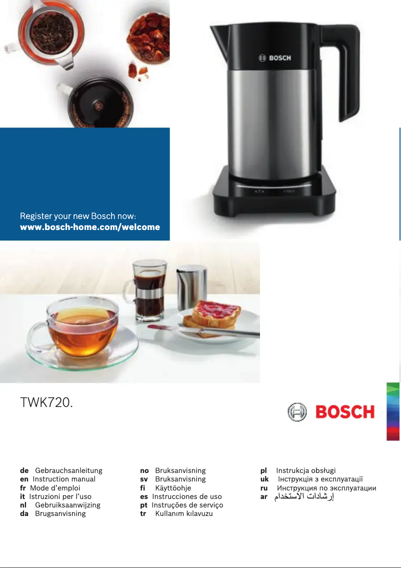 Page 1 of the manual User Manual Bosch WK7203