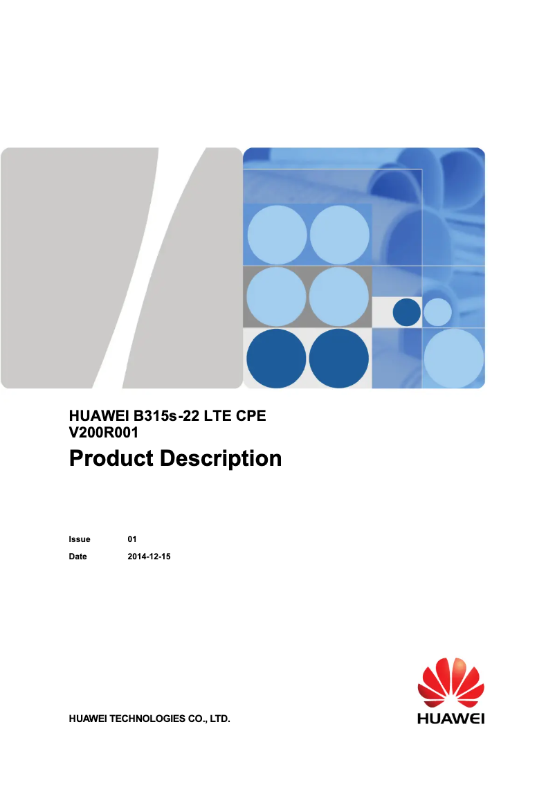 Page 1 de la notice Manuel utilisateur Huawei B315S-22