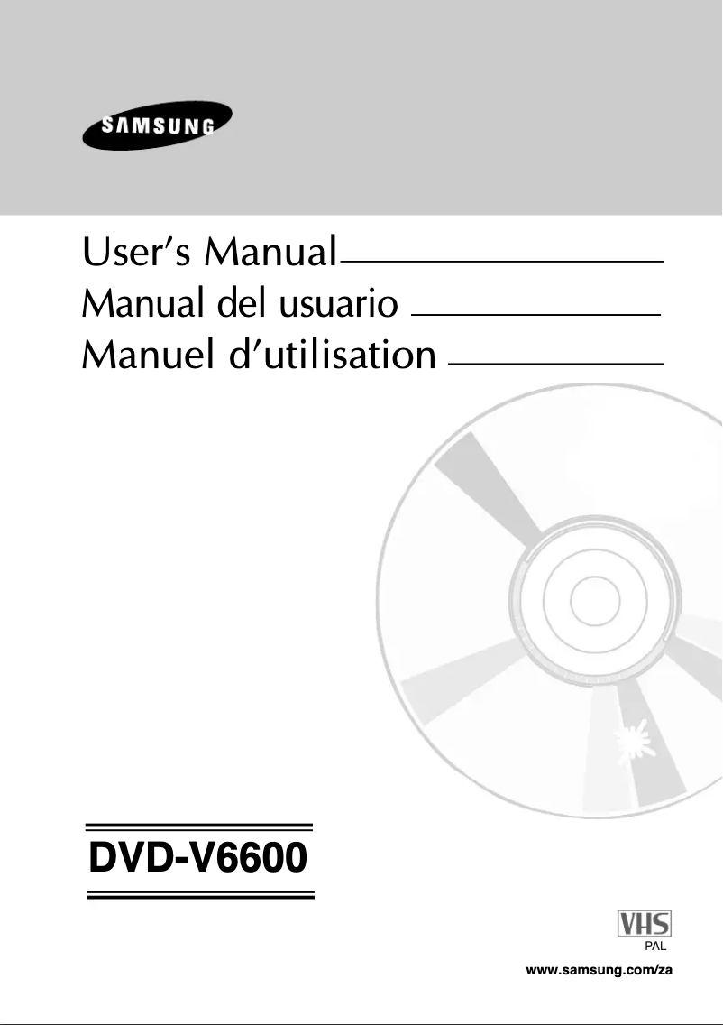 Page 1 of the manual User Manual Samsung DVD-V6600