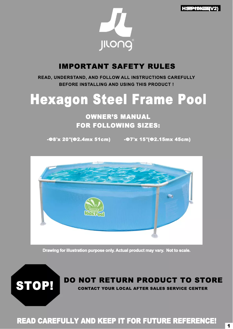 Page 1 of the manual User Manual JILONG Hexagon Steel (240x51)