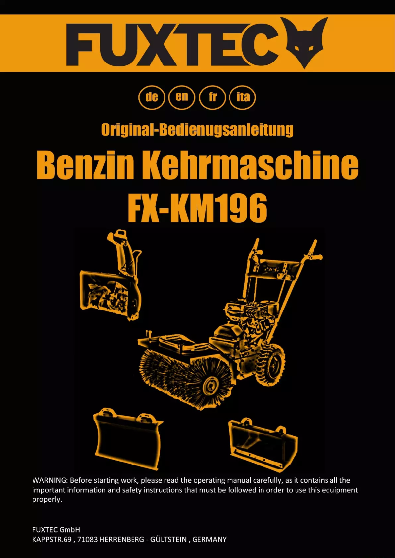 First page image of the manual for FX-KM196
