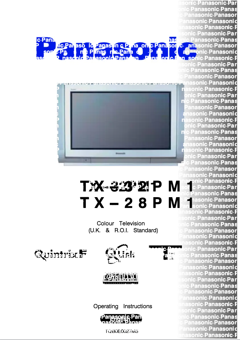 Page 1 of the manual User Manual Panasonic TX-28PM1
