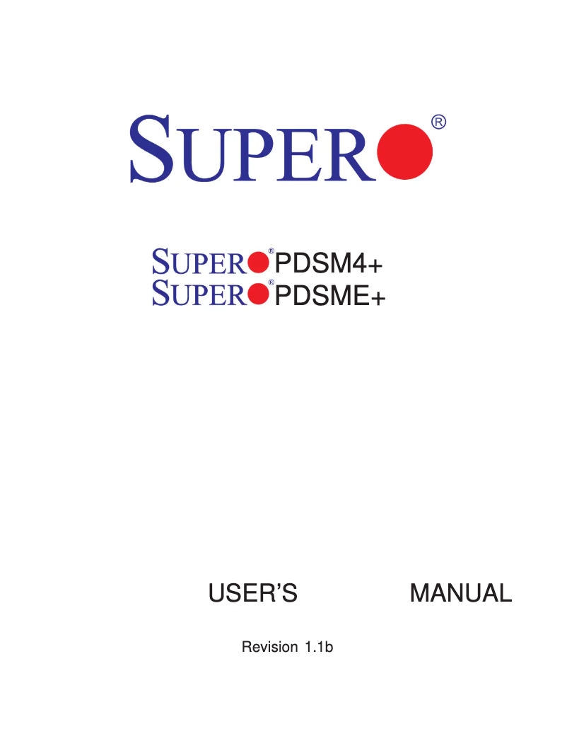 First page image of the manual for PDSME+