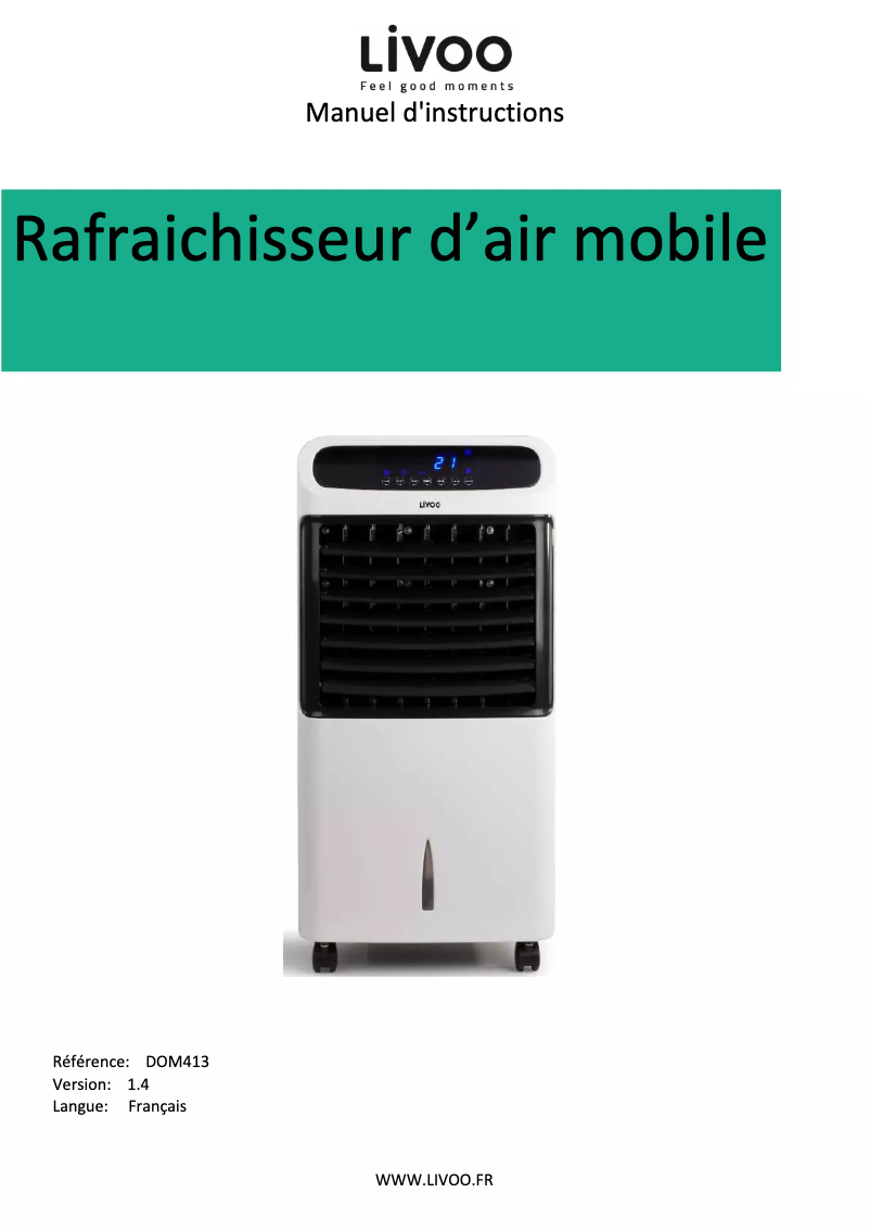 Page 1 of the manual User Manual Livoo DOM413