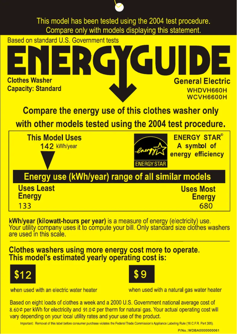 First page image of the manual for WCVH6600HGG