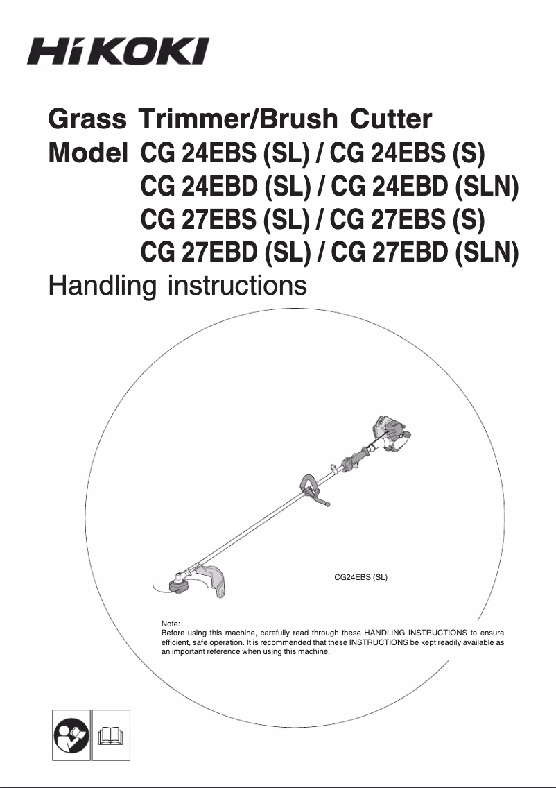 First page image of the manual for CG 24EBS(SL)
