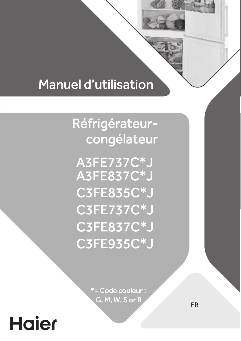 First page image of the manual for C3FE737CMJ
