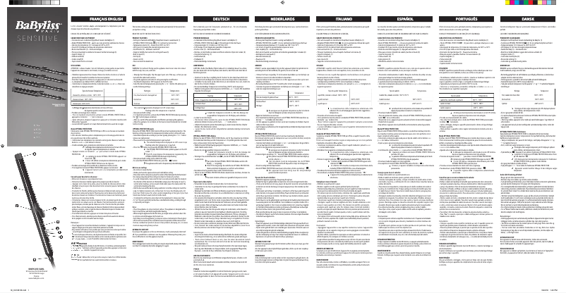 Page 1 of the manual User Manual BaByliss Sensitive C632E