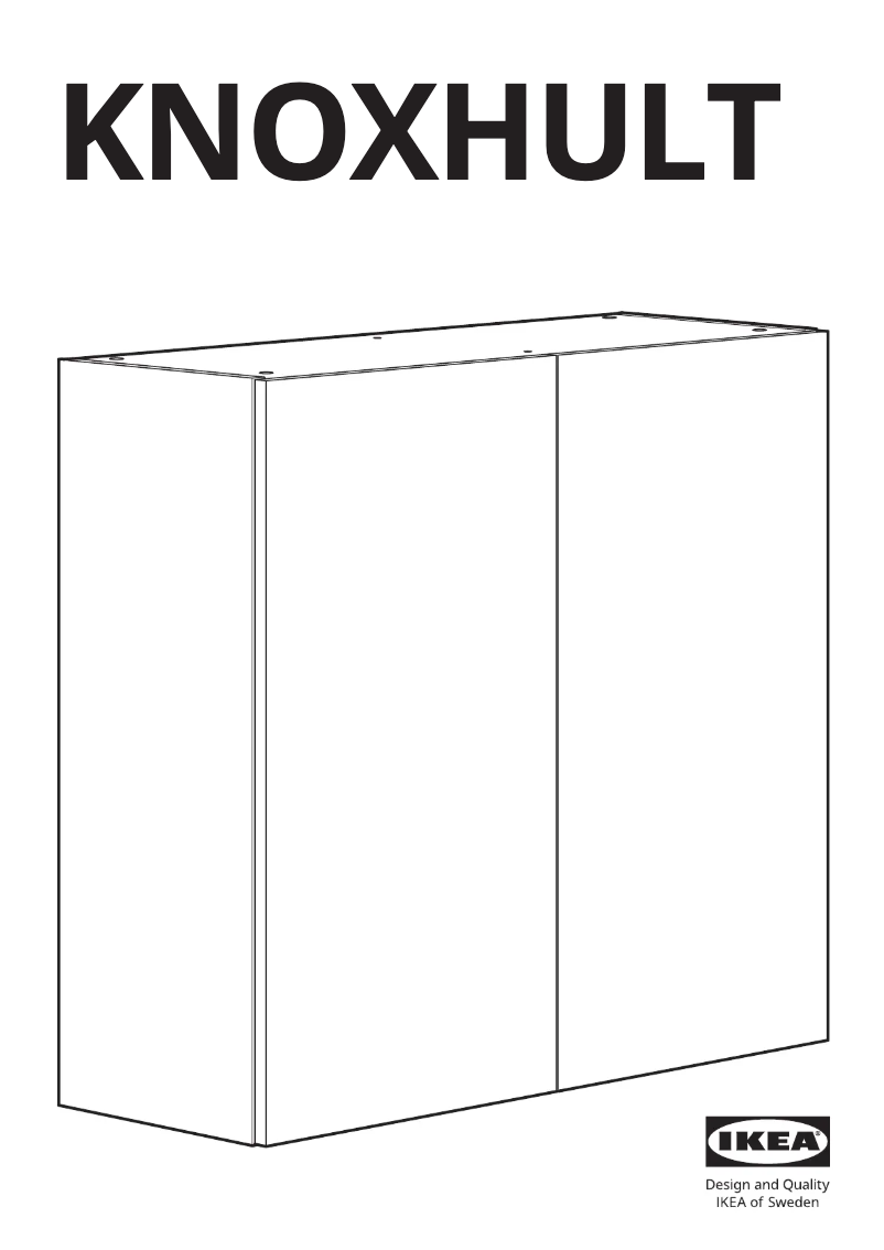 First page image of the manual for KNOXHULT 403.342.85