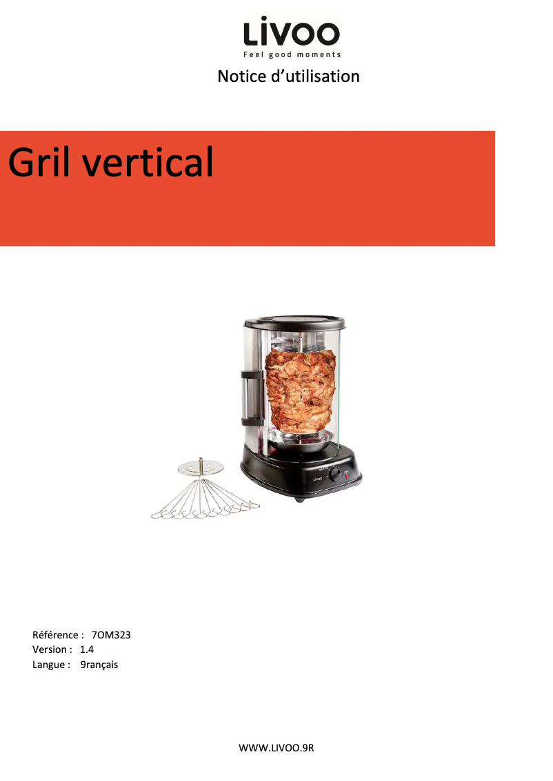 First page image of the manual for DOM323