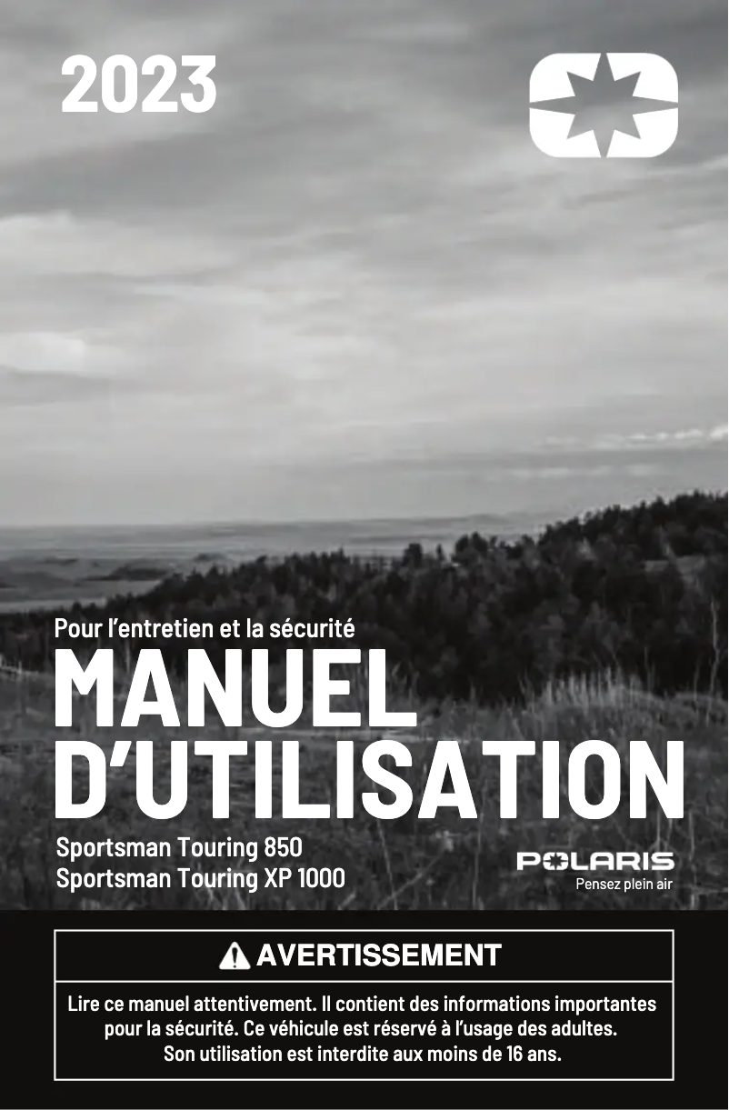 Page 1 of the manual User Manual Polaris Sportsman Touring XP 1000 (2023)