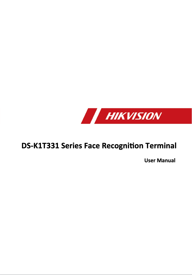 First page image of the manual for DS-K1T331W